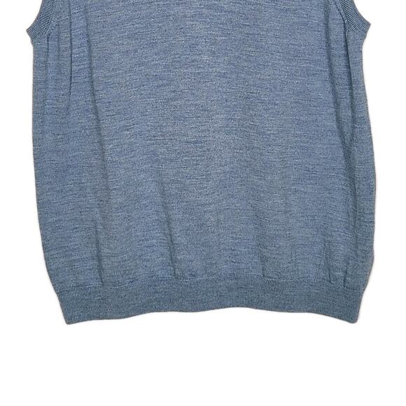 Brook's Brothers 346 Men's Merino Wool Sweater Vest Light Blue XL - Picture 3 of 7
